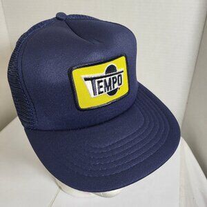TEMPO Gas Station Hat Snapback Baseball Vintage 80s Cap Canada Dad Trucker NOS